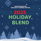Adventures Dog Coffee Company 2025 Holiday Blend packaging with winter scene and coffee details.