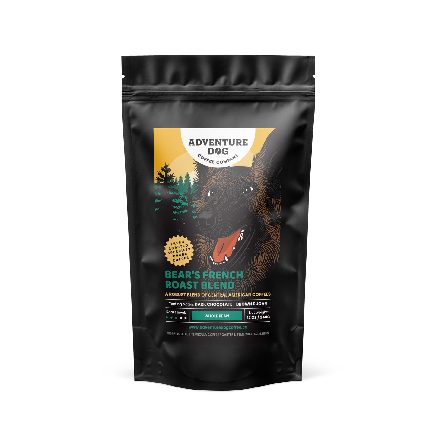Bear's French Roast is delightfully robust blend of three distinct Latin American specialty grade coffees, perfectly combined to create an inviting dark chocolate and brown sugar flavor profile...promising a coffee experience like no other.
